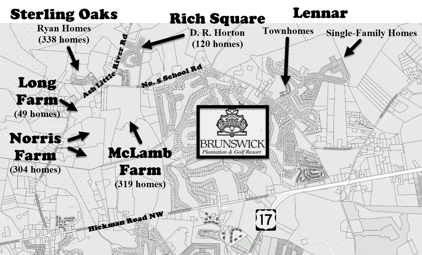 New home communities in Brunswick Plantation