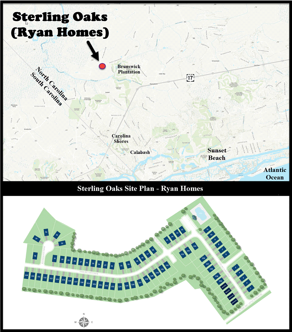 Sterling Oaks Site Plan - Ryan Homes