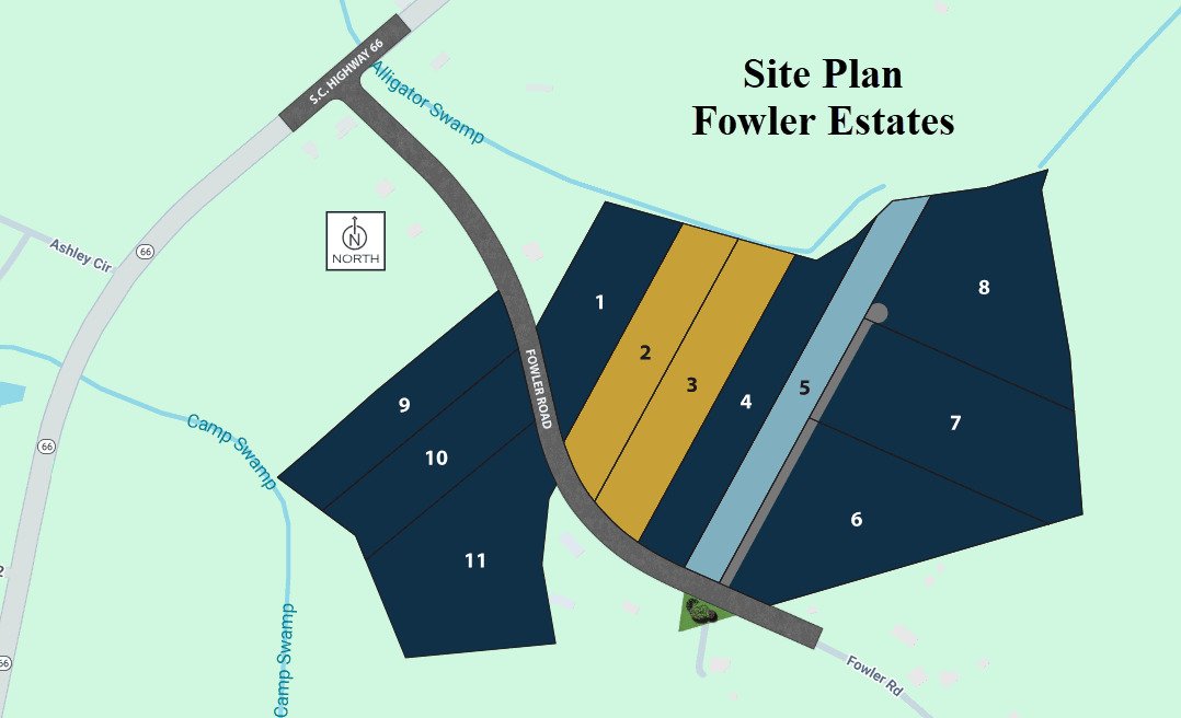 Site Plan for Fowler Estates courtesy of Dream Finders Homes