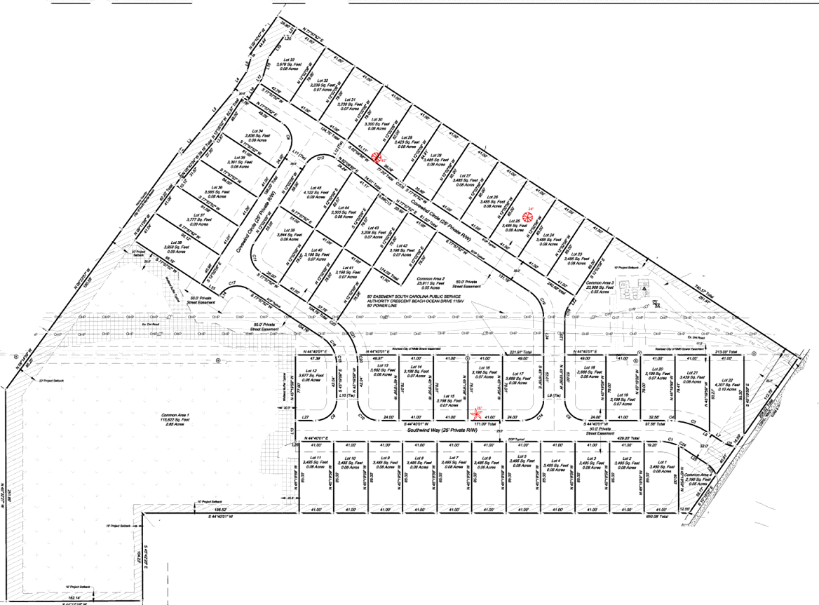 Preliminary Site Map for Southwind Cove by Lennar in North Myrtle Beach - data subject to change