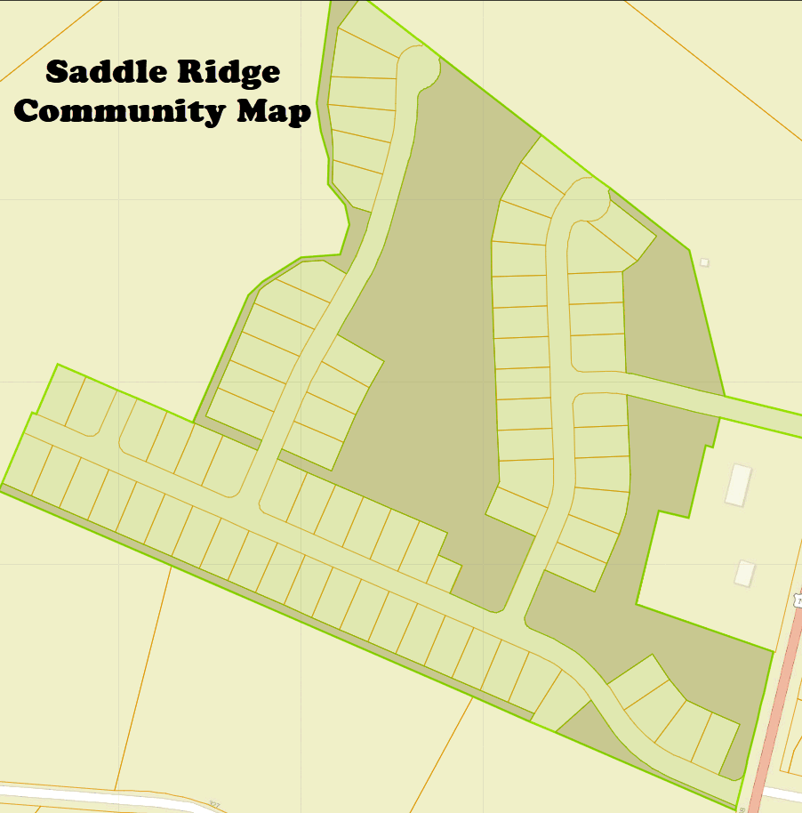Saddle Ridge new home community in Conway - Community Map