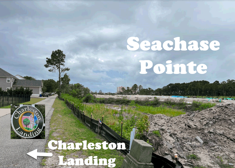 As of July 2024, land is being cleared in the new home community of Seachase Pointe